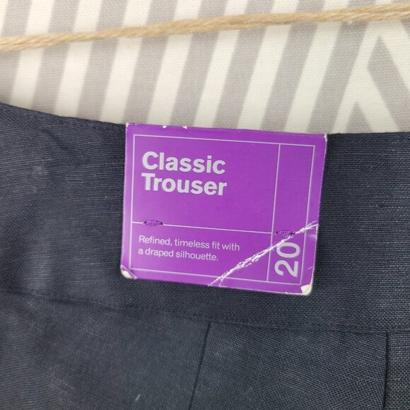 NEW Lane Bryant Plus 20 20W Linen Dress Pants Classic Trousers Wide Leg Black - Picture 7 of 8